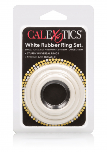 LOT DE 3 COCK-RINGS EN LATEX BLANC