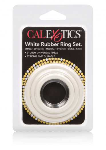 LOT DE 3 COCKRINGS EN LATEX – BLANC
