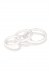 LOT DE 3 COCKRINGS EN LATEX – BLANC