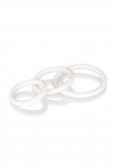 LOT DE 3 COCK-RINGS EN LATEX BLANC