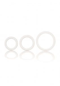 LOT DE 3 COCK-RINGS EN LATEX BLANC