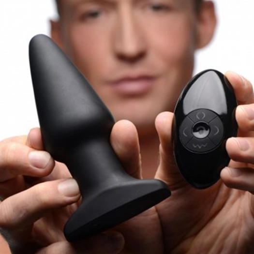 PLUG VIBRANT DROIT ROTATIF AVEC TELECOMMANDE RIMMERS