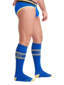 CHAUSSETTES FOOTBALL BLEU/JAUNE MR.B URBAN