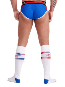 CHAUSSETTES FOOTBALL BLANC/ROUGE/BLEU MR.B URBAN