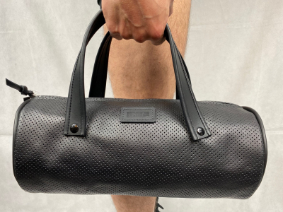 SAC CUIR PERFORE NOIR