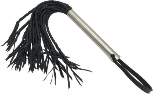 MARTINET CUIR 16 TRESSES MANCHE ACIER