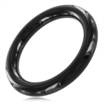 COCKRING 8MM ROND ACIER NOIR D-40CM