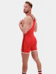 COMBINAISON DE LUTTE ALLAN ROUGE/NOIR/BLANC BARCODE