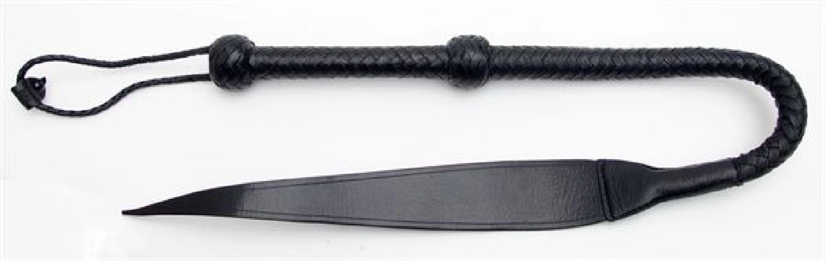 FOUET CUIR RIGIDE 90CM