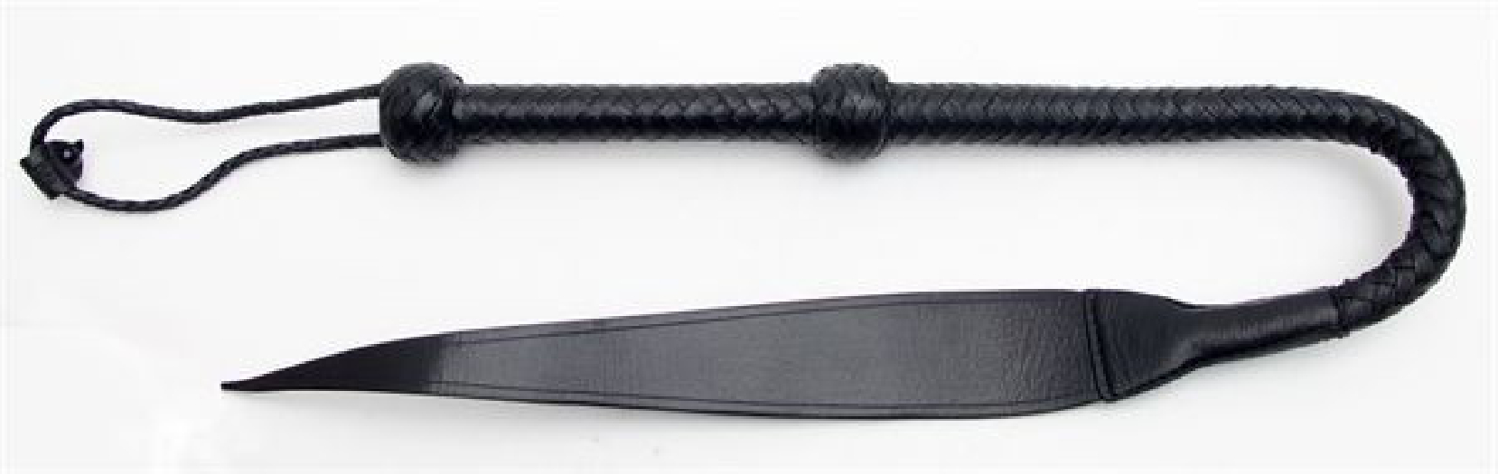 FOUET CUIR RIGIDE 90CM
