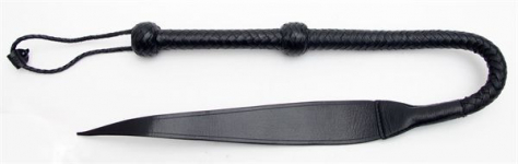 FOUET CUIR RIGIDE 90CM