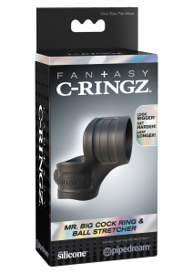 MR BIG COCKRING & BALL STRETCHER SILICONE NOIR