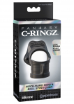 ROCK HARD COCKRING & BALL STRETCHER SILICONE NOIR