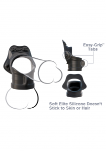 ROCK HARD COCKRING & BALL STRETCHER SILICONE NOIR