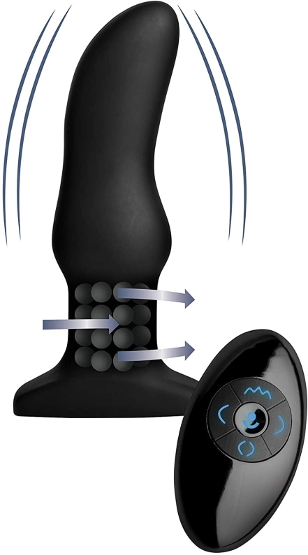 PLUG VIBRANT INCURVE ROTATIF MODELE M AVEC TELECOMMANDE RIMMERS