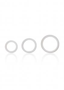 LOT DE 3 COCK-RINGS EN LATEX TRANSPARENT