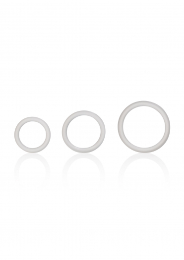 LOT DE 3 COCK-RINGS EN LATEX TRANSPARENT