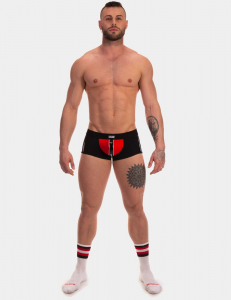 BOXER "MIJAIL" NOIR/ROUGE BARCODE