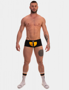 BOXER "MIJAIL" NOIR/JAUNE BARCODE