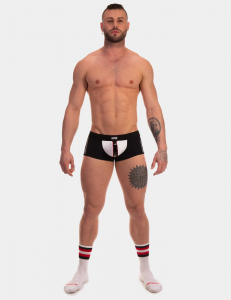 BOXER "MIJAIL" NOIR/BLANC/ROUGE BARCODE