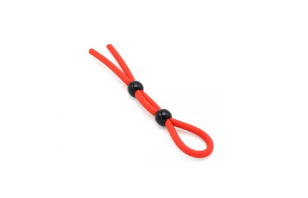 COCKRING LACET ROUGE DOUBLE