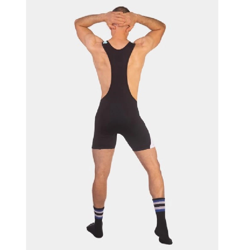 COMBI DE LUTTE LUCKENWALDE BARCODE BLEU/BLANC/NOIR