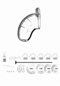 CAGE CHASTETE TRANSPARENTE AVEC SONDE SILICONE