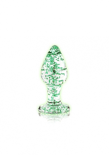 BUTT PLUG EN VERRE PHOSPHORESCENT MEDIUM