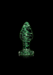 BUTT PLUG EN VERRE PHOSPHORESCENT MEDIUM