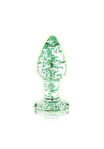 BUTT PLUG LARGE EN VERRE PHOSPHORESCENT