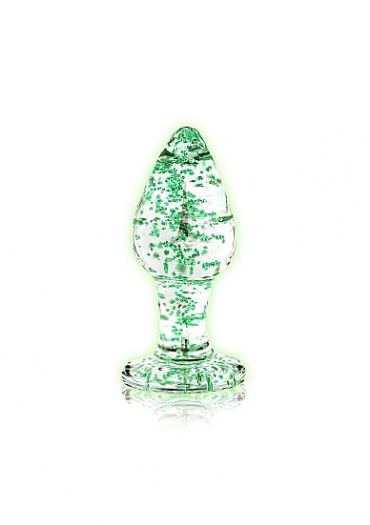 BUTT PLUG LARGE EN VERRE PHOSPHORESCENT