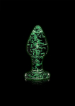 BUTT PLUG LARGE EN VERRE PHOSPHORESCENT