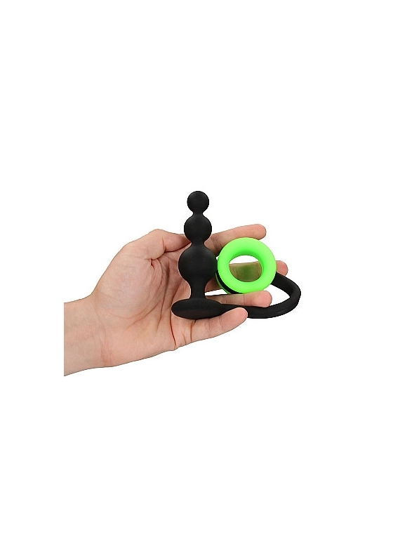 COCKRING ET BUTTPLUG BOULES FLUO