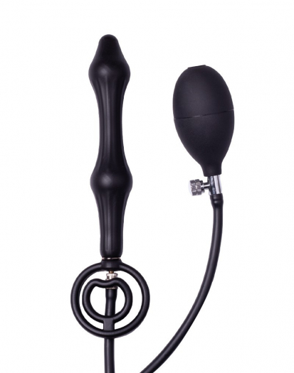 INFLATABLE BUTT PLUG WITH SILICONE HANDLE