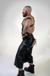 Leather apron harness chaps