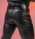 JEAN'S NOIR DE LUXE CUIR EPAIS