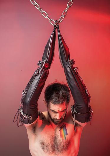 GANTS DE BONDAGE LONGS EN CUIR IEM