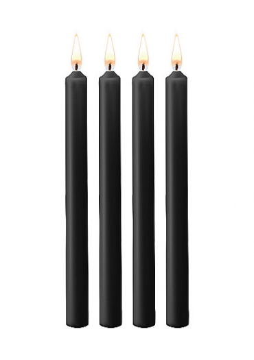 LOT DE 4 BOUGIES NOIRES