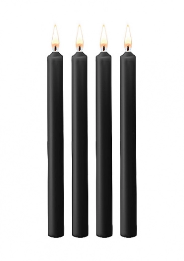 LOT DE 4 BOUGIES NOIRES