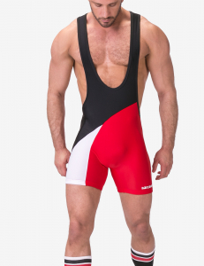 COMBINAISON DE LUTTE LUCKENWALDE NOIR/BLANC/ROUGE BARCODE