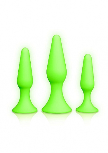 KIT DE 3 PLUGS EN SILICONE PHOSPHORESCENT