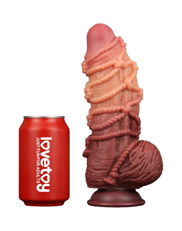 GODE LOVETOY EXTREME AVEC MOTIF CORDES 24CM