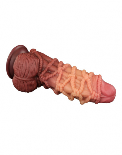 GODE LOVETOY EXTREME AVEC MOTIF CORDES 24CM
