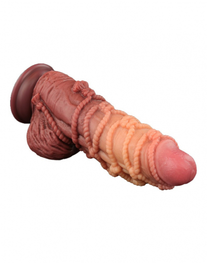 GODE LOVETOY EXTREME AVEC MOTIF CORDES 24CM