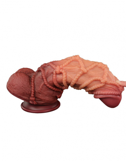 GODE LOVETOY EXTREME AVEC MOTIF CORDES 27CM