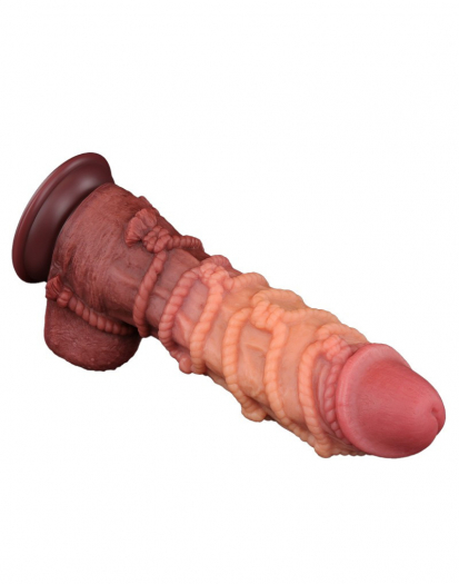GODE LOVETOY EXTREME AVEC MOTIF CORDES 27CM