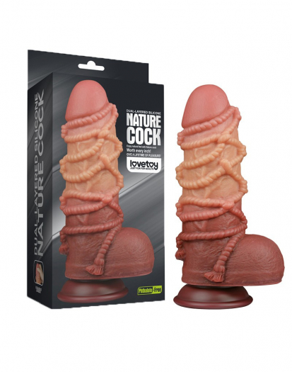 GODE LOVETOY EXTREME AVEC MOTIF CORDES 24.5CM