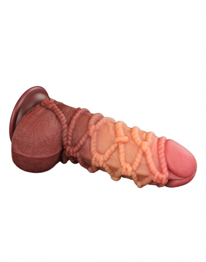 GODE LOVETOY EXTREME AVEC MOTIF CORDES 24.5CM