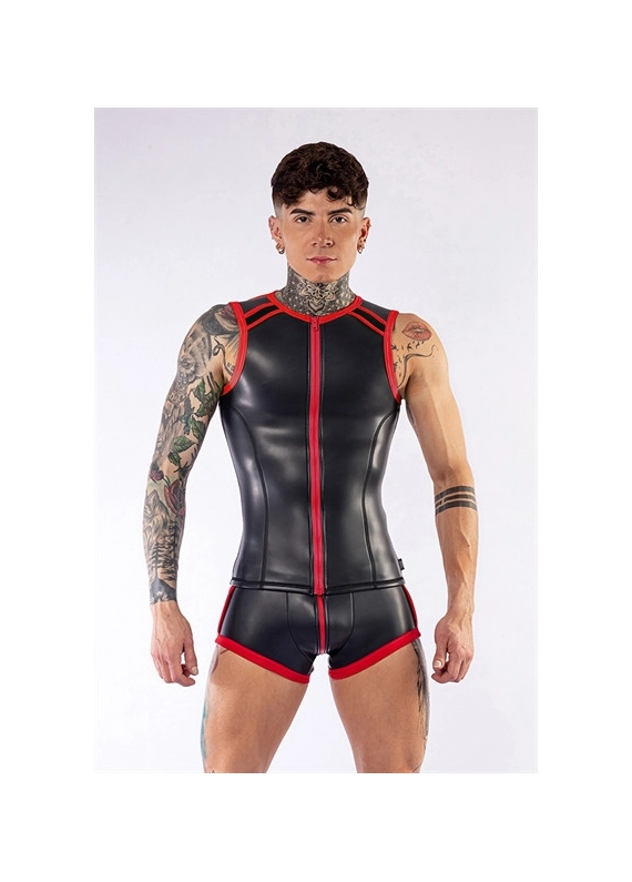 DÉBARDEUR EN NÉOPRÈNE À FERMETURE ÉCLAIR DE MISTER B