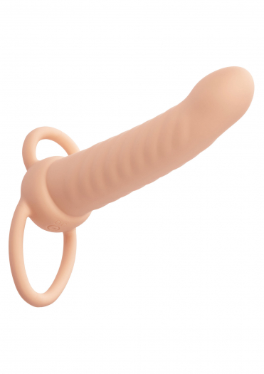 GODE ÉTUI VIBRANT NERVURÉ POUR DOUBLE PÉNÉTRATION